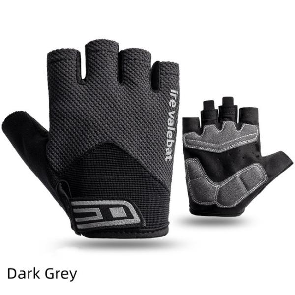 Nylon Cycling Half Finger Gloves Shockproof With Thickened SBR Palm
