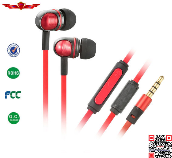 2014 Brazil World Cup Earphones With Mic For Iphone Multi Color Super Stereo Sound