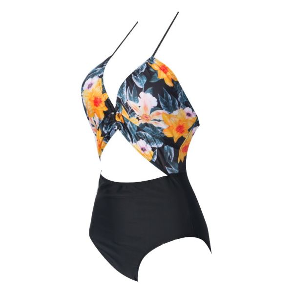 Tiered Layer Tie a Knot Front Top With Low waist Bikini swimsuit high cut