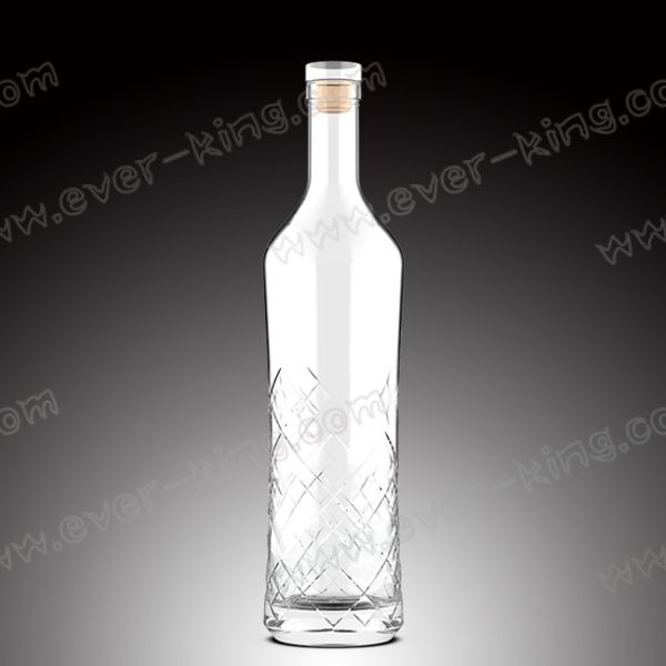 Cortiça ISO9001 de madeira garrafa de vidro do rum de 1000 ML