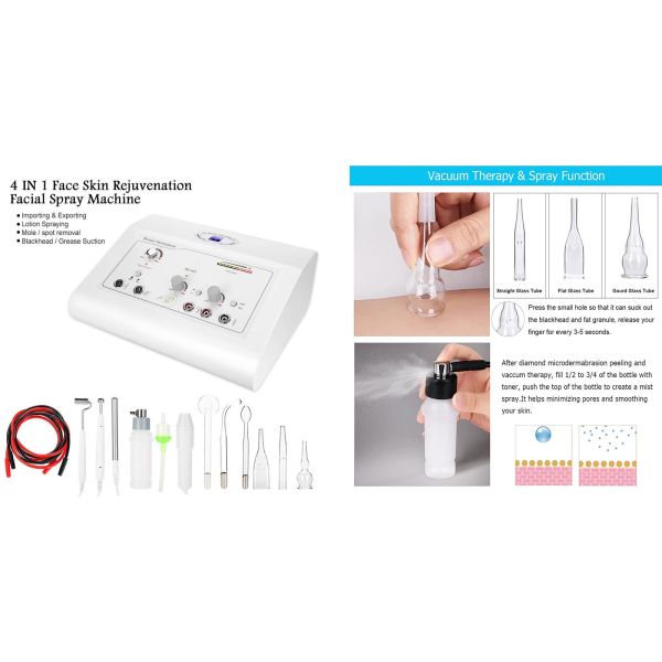 Vacuum Galvanic Face Acne Removal Machine Treatment 4 In 1 50Hz - 60Hz