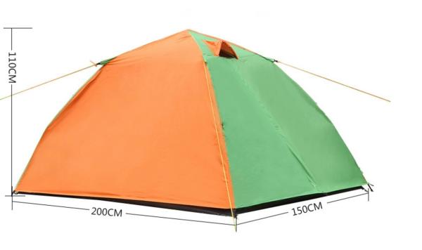 1-2 Person Double Layer Camping Tent, Lightweight with Carry Bag, Water Resistant OEM(HT6002)