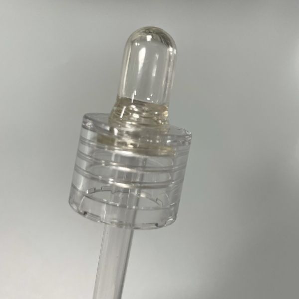 Clear PVC Nipple 24/410 Dropper Transparent PETG Cap For Skincare Oil