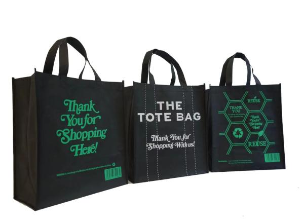 Reusable Grocery Bags Large Non Woven Shopping Bags Foldable Portable Tote Custom Eco-Friendly Tote Bag With Logo Printing Fashionable Handled Non-Woven Advertising Packing Gift Use