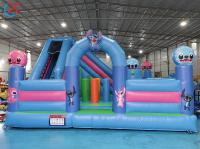 Impresión digital Combos inflables de punto Inflable Casa de salto con tobogán