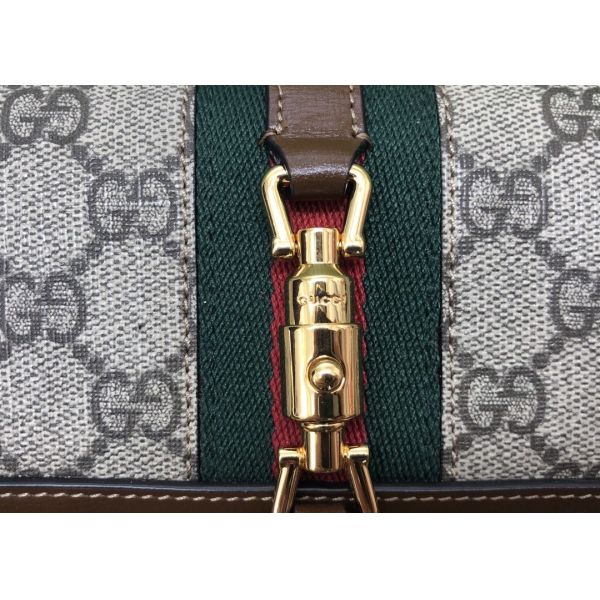 Brown Leather 1961 Series Elegant Chain Bag With Classic Double G Letters