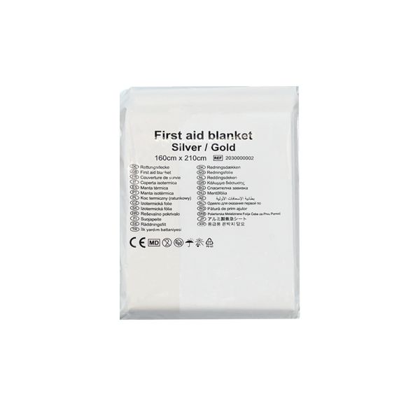 Manta Térmica de Emergencia de Mylar, Manual, Alimentada por Energía Humana, Equipo de Supervivencia y Primeros Auxilios