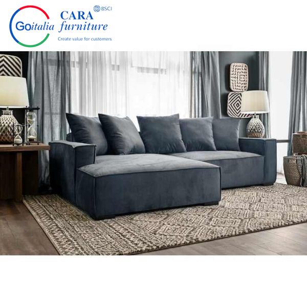 Newly Arrived Living Room Apartment Hotel Solid Wood Frame Corner Sofa High Density Modular Couch Sofa Bed