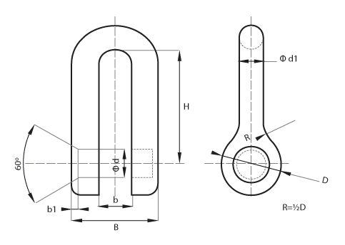 Marine Shackle Crown Shackle High Strength High Quality Marine Anchor Chain Shackle For Ship
