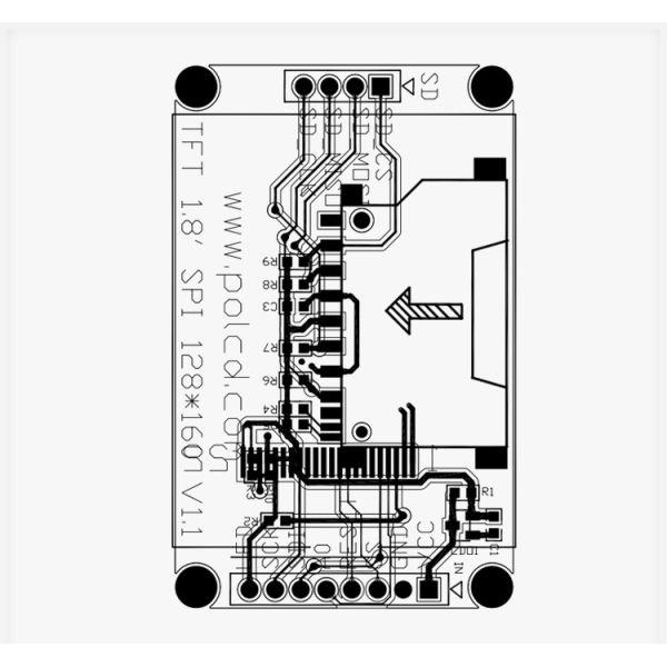 MCU 8 сдержало Tft 1,77 Lcd 128X160 ST7735S