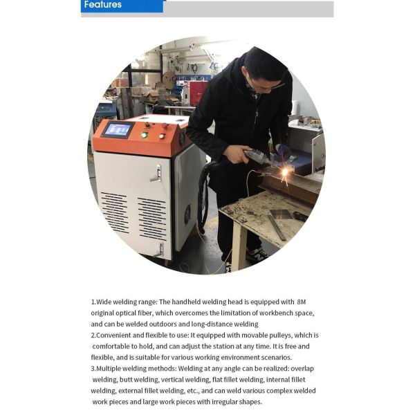 soudeuse tenue dans la main de laser de fibre de machine de soudure au laser 2000W pour l'aluminium de cuivre