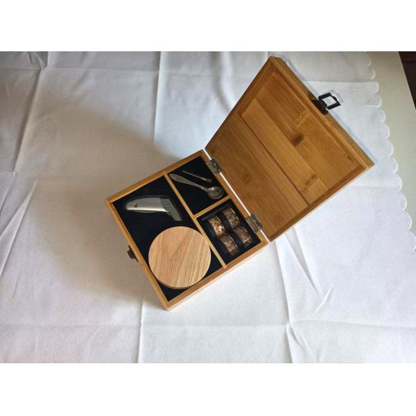 Venta caliente Kit de fumadores de cócteles Kit de fumadores de whisky Kit de infusores para beber con antorcha y astillas de madera