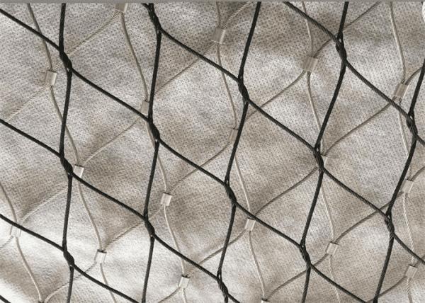 Metal Woven Black Oxide Wire Rope Mesh Flexible 304L 316L For Zoological Enclosures