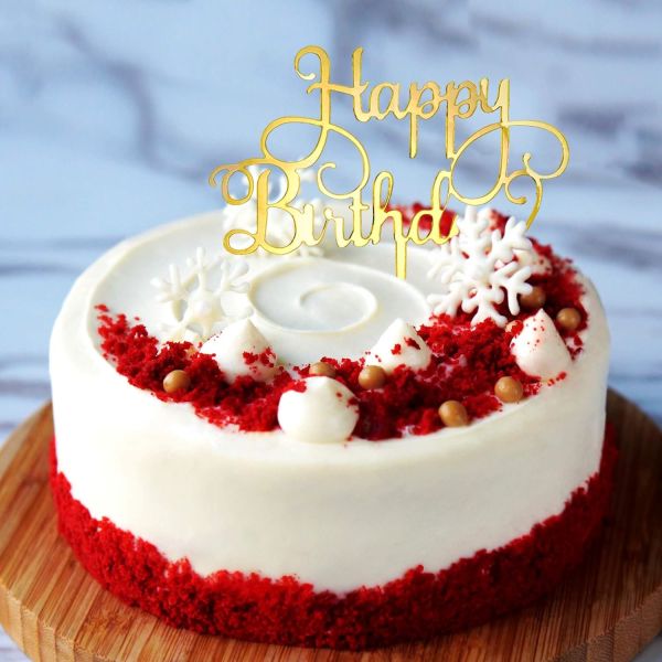 Birthday Cake Topper Set, Double-Sided Glitter, Acrylic Happy Birthday Cake Toppers/Cupcake Toppers, Birthday Decor