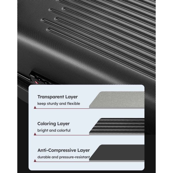 ПК набора багажа вагонетки перемещения 3pcs Unisex продолжает большую емкость