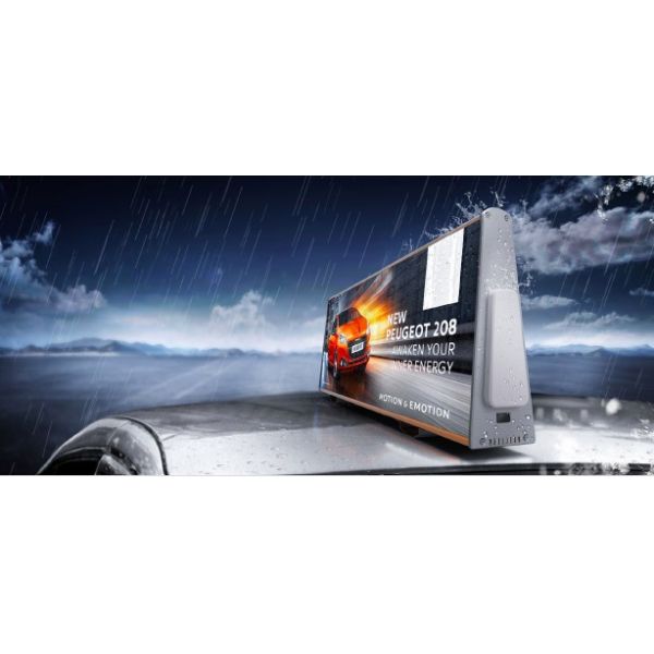 Знаки рекламы экрана P2.5 СИД на открытом воздухе такси 960x320 3840Hz верхние