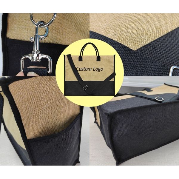 Sublimation Duffle Shoulder Bag Blank DIY Custom Printed Logo Compound Cotton Linen Sublimation Tote Bag
