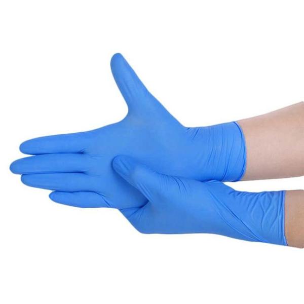 Blue Powder Disposable Pe Gloves Flexible Single Chlorine Purification Anti Contamination