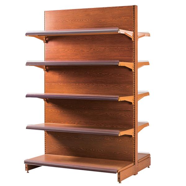 500mm 1.8M Gondola Shelving With Slatwall Backings Anchen Type Grocery Storage Racks 80kg