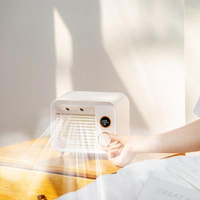 O melhor fã portátil do refrigerador refrigerar de água USB do diodo emissor de luz Mini Personal Rechargeable Air Conditioner