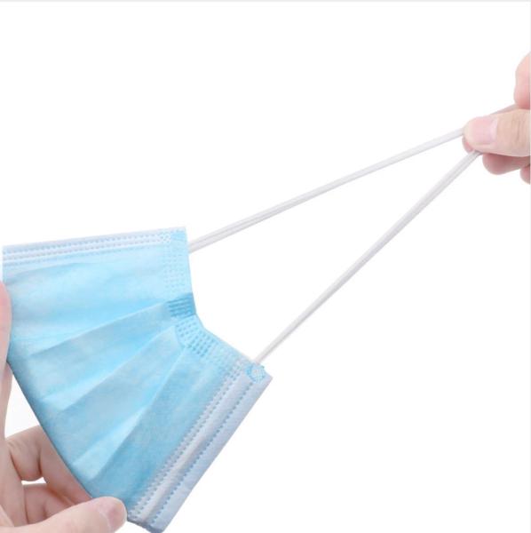 Masque protecteur chirurgical non tissé antiviral d'Earloop de 3 plis