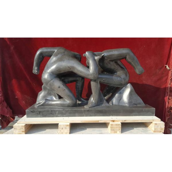 Customized Fighting men marble sculpture , exhibition sculptures ,China stone Sculpture supplier
