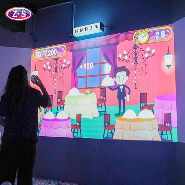 Vibrant Interactive Wall Projection With Double Interactive Effects Leisure Activities