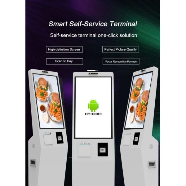 ZXTLCD Android Touchscreen Payment 21.5 Inch Self-Service Kiosk Terminal Self Checkout Kiosk