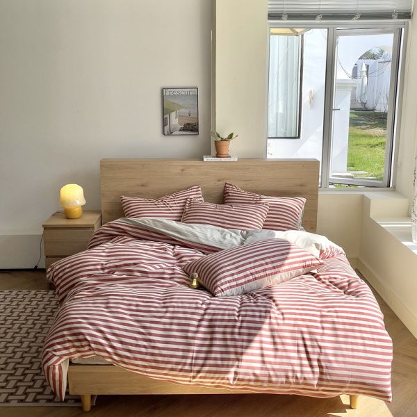 Estilo retro tablero de ajedrez Líneno Cubierta Cubierta Set de sábanas para un aspecto elegante y atemporal