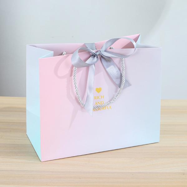 Brown White Personalised Paper Bags Recycled Kraft Paper Shopping Bags Mailer Tea