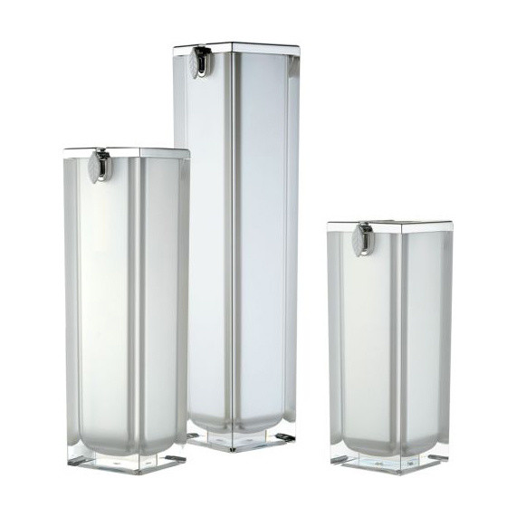 JL-AB202 0.23ml Dosage Airless Cosmetic Packaging Square 15ml 30ml 50ml