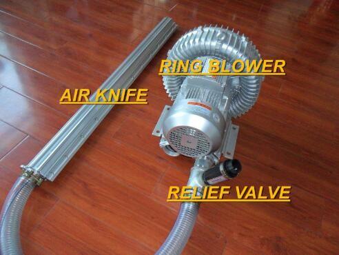 Removing Dust Hand Held Air Knife , Stainless Steel Pneumatic Air Knife