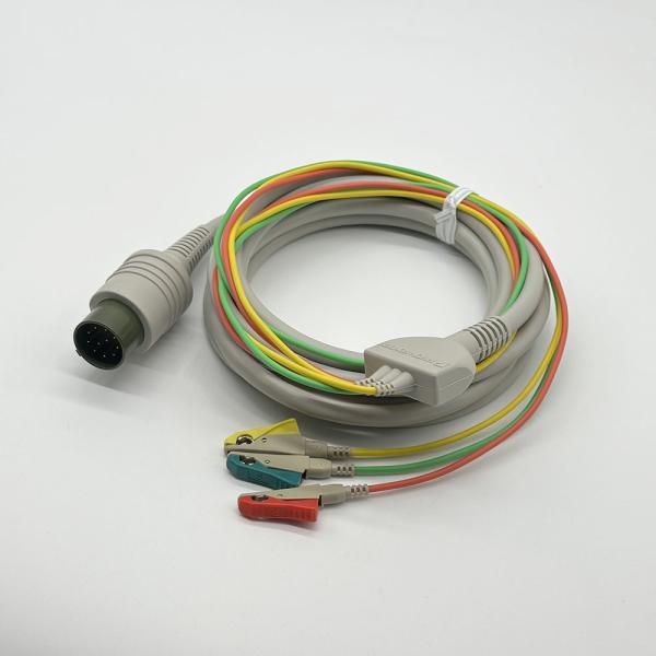 Original Nihon Kohden One-Piece Ecg Cable 3-lead Ecg lead wires K353A Clip