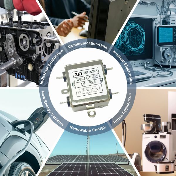 CW3-3A-T Plug-In-Single Phase AC CW3-6A/10A/20A-T Power Filters EMI Power Supply