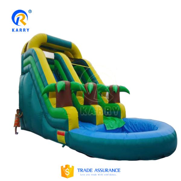 Glue Included Large Customized Inflatable Water Slide for Outdoor Water Park Equipment