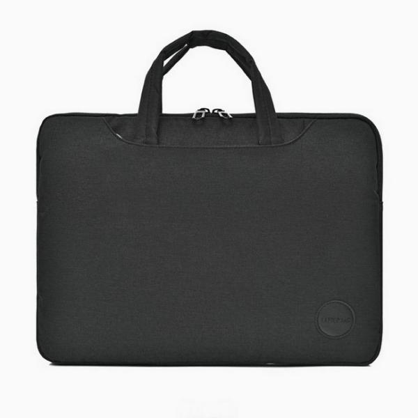Bolsos bilaterais das malas a tiracolo do portátil do exemplo da mulher de 15,6 polegadas e do portátil dos homens