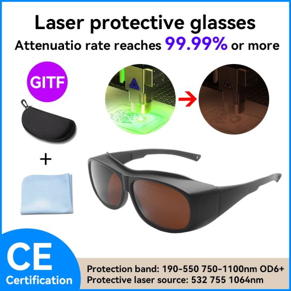 Glasses with laser Laser protective glasses certified laser eye protection laser protective glasses co2 laser protection glasses ipl safety glasses laser protection glases 190-550nm 750-1100nm goggles
