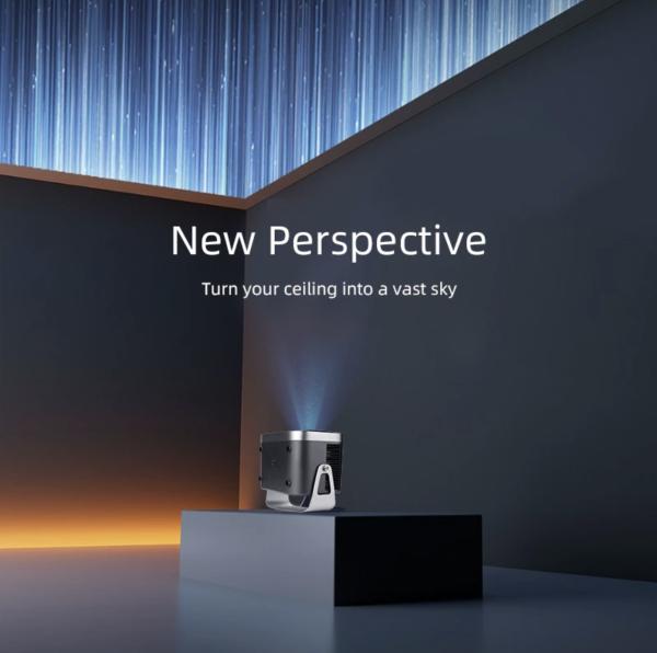 OEM K6 Mini Portable Projector 4k Android 360° Freestyle Auto Focus Projector