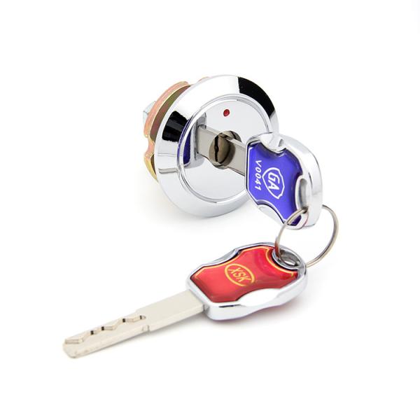 Zinc Alloy Cabinet Drawer Locks D48mm * L25.5mm Chrome Plated Finish