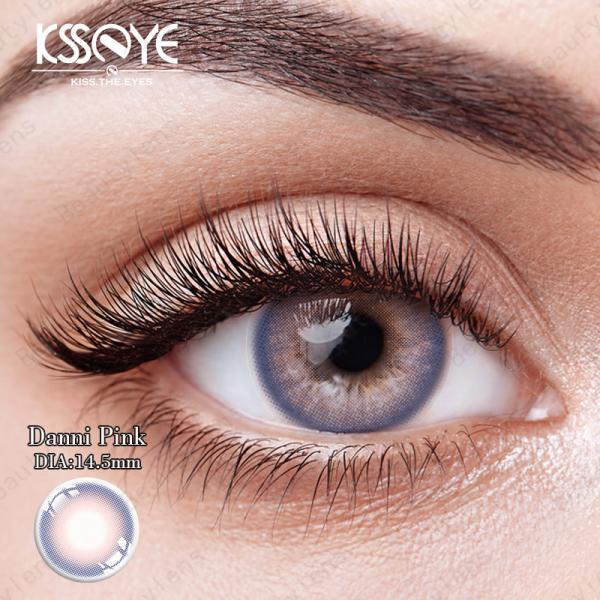 Natural Color Contact Lenses Gold Coffee / Grey / Brown / Pink For Fair Skin Color