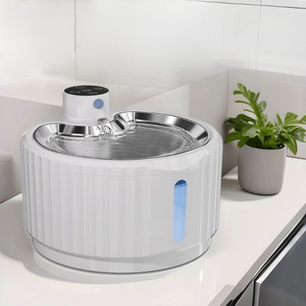 Dispensers d'eau pour animaux de compagnie à base d'acier inoxydable