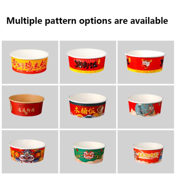 Degradable and Environmentally Friendly Disposable Bowl for Hot and Cold Food 500ML-1500ML