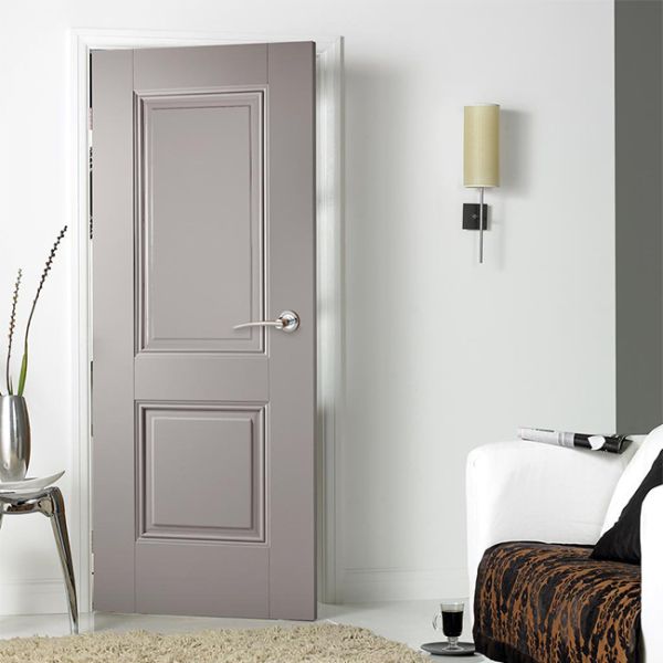 Sound Proof Solid Wood Doors Inswing / Outswing Opening Long Service Life