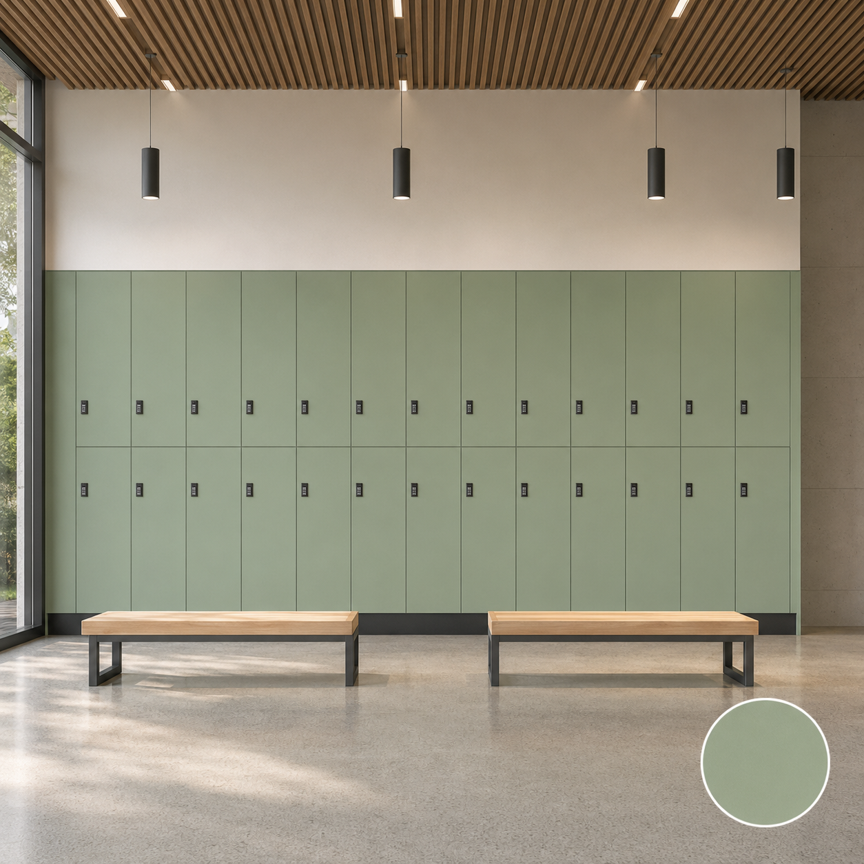 Premium Custom HPL Changing Room Lockers | Waterproof Commercial Storage Lockers for Spa, Gym & Aquatic Centers