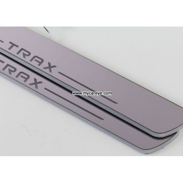 Holden Trax Car accessory stainless steel scuff plate door sill plate lights LED