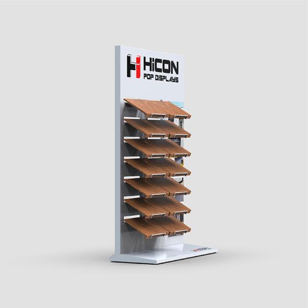 Floorstanding Metal 6-Tier Stone Marble Granite Display Rack For Sale