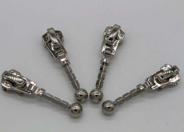 Custom Decorative Luggage Beaded Metal Zipper Pulls Repair Parts Zinc - Alloy