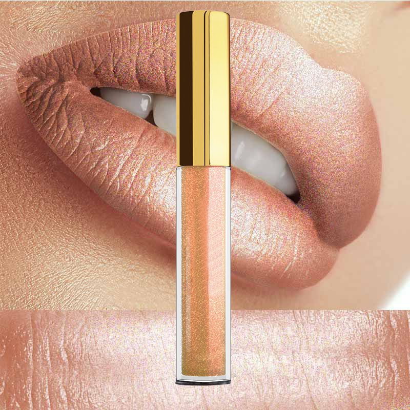 Цвет лоска 30 продуктов макияжа губы запаха плода в губной помаде яркого блеска запаса металлической