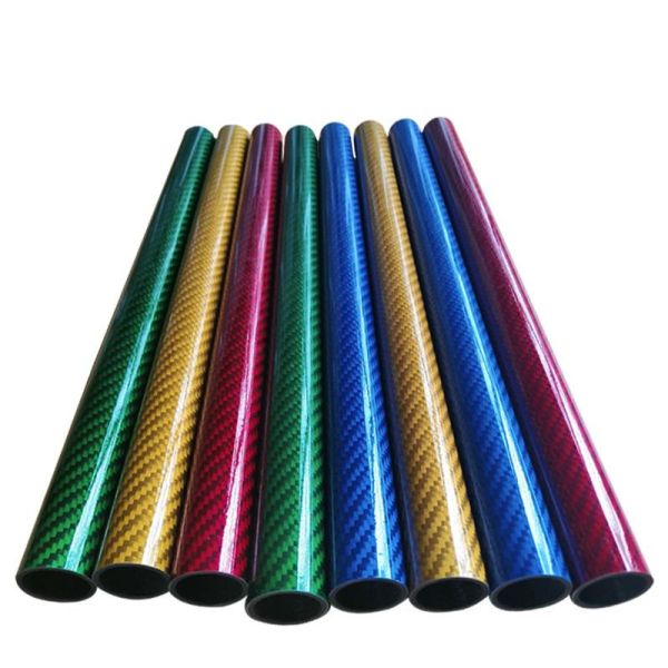 OEM 3k Twill Machined Carbon Fiber Rod Tube Customization Color