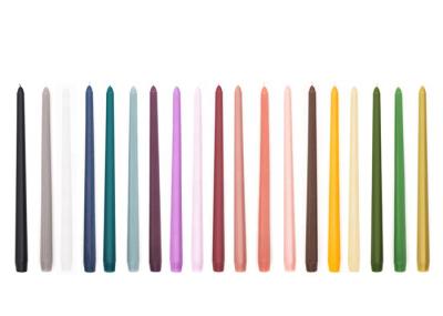 Multicolor Paraffin Wax Taper Candles Dinner Dripless 10 Inch